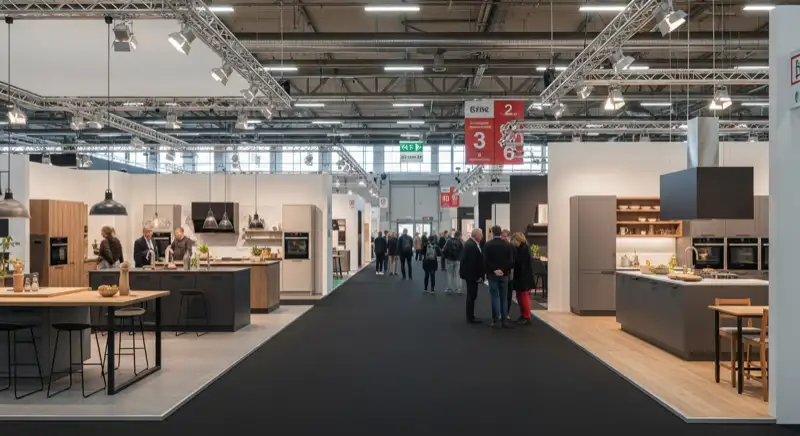 Küchenausstellung mit verschiedenen Küchenstilen in München