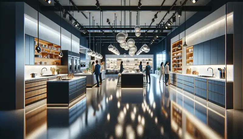 Modernes Küchenstudio in Münster mit verschiedenen Ausstellungsküchen