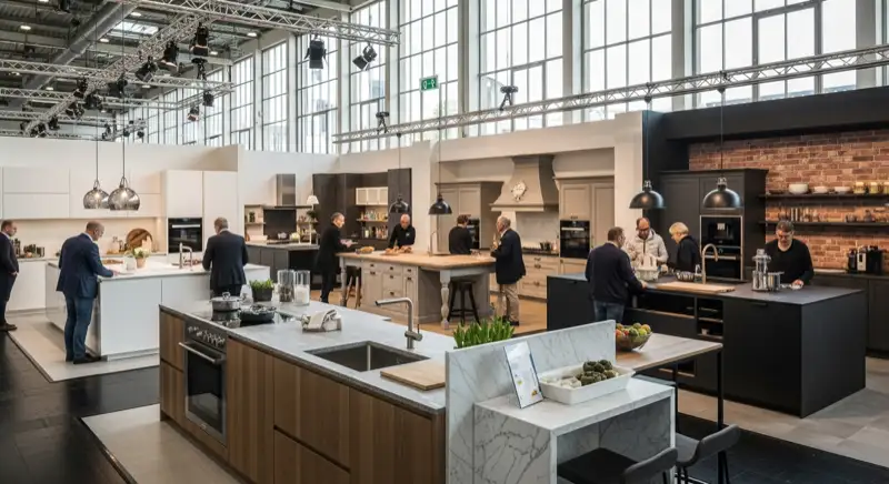 Küchenausstellung mit verschiedenen Küchenstilen in Nürnberg