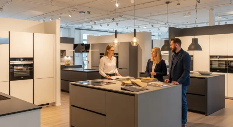 Beratungsgespräch in einem Küchenstudio in Potsdam