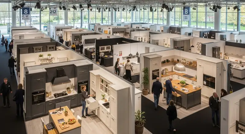 Küchenausstellung mit verschiedenen Küchenstilen in Rostock