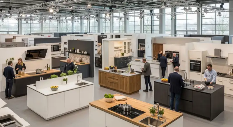 Küchenausstellung mit verschiedenen Küchenstilen in Saarbrücken