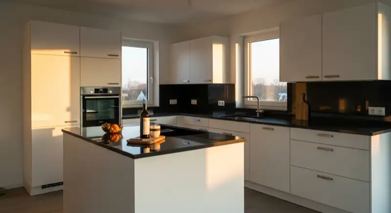 Fertig montierte moderne Küche in Stuttgart