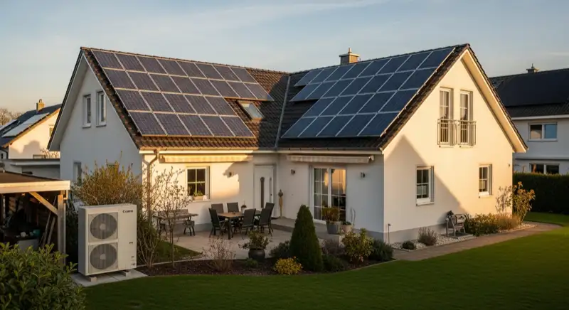 Einfamilienhaus in Böblingen mit Solaranlage auf dem Dach und Smart Home Integration für automatische Verbrauchersteuerung