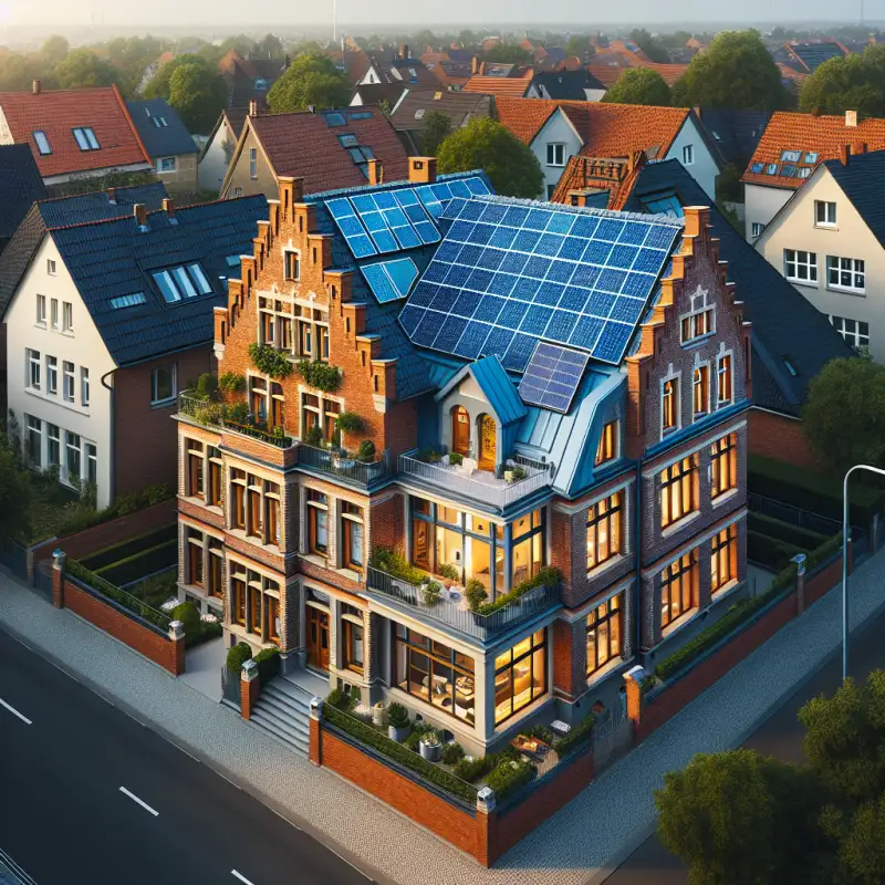 Photovoltaikanlage auf einem sanierten Dortmunder Altbau