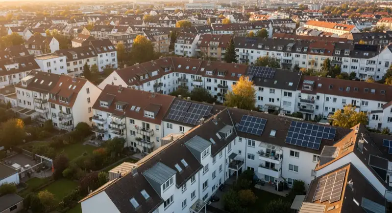 Photovoltaik in Duesseldorf: Stadtteile Aerial Duesseldorf 2
