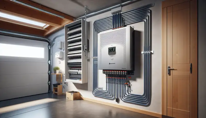 Wechselrichter einer Photovoltaikanlage in einem Duisburger Haushalt