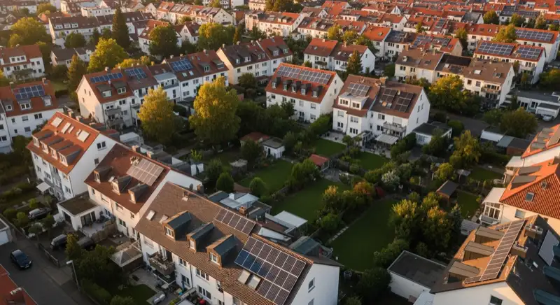 Photovoltaik in Erlangen: Stadtteile Aerial Erlangen