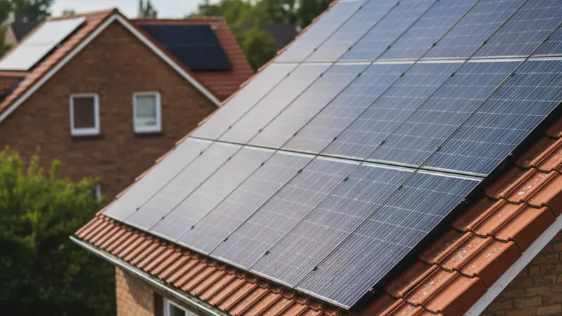 Verschiedene Dachtypen in Essen mit Solarmodulen