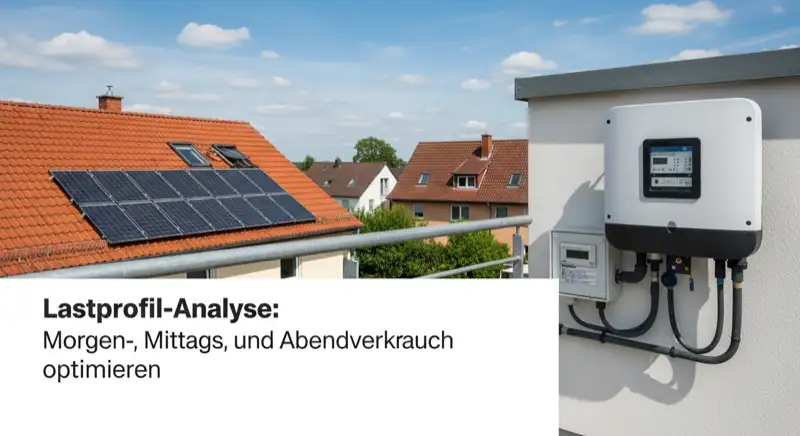 Modern German electrical meter cabinet (Zählerschrank) with smart meter and solar inverter connection, clean technical installation