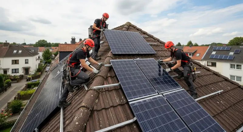 Montage einer Photovoltaikanlage in Fulda