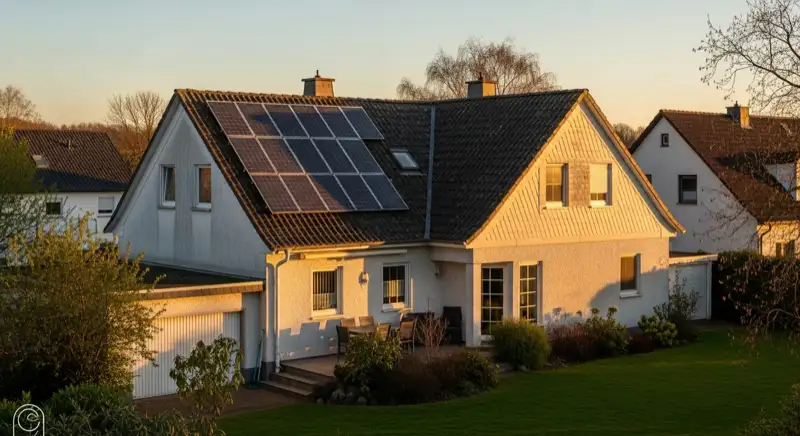 Einfamilienhaus in Gotha mit Photovoltaikanlage auf Satteldach zeigt langfristige Cashflow-Entwicklung