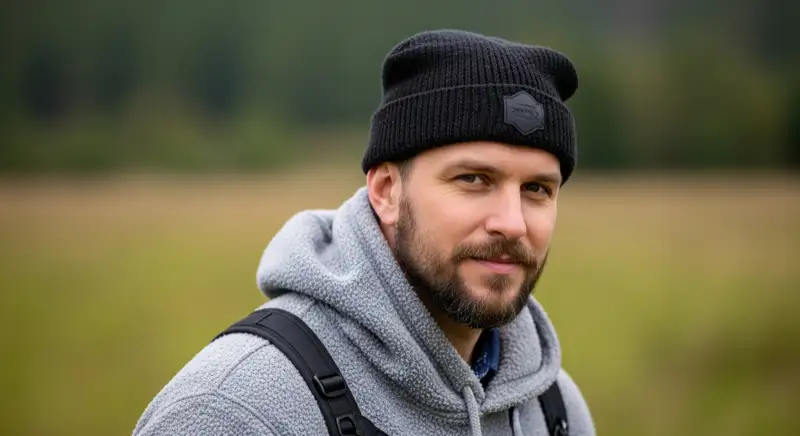 Aerial drone view of typical German residential neighborhood with mixed roof types, red and dark roof tiles, gardens visible, sunny day