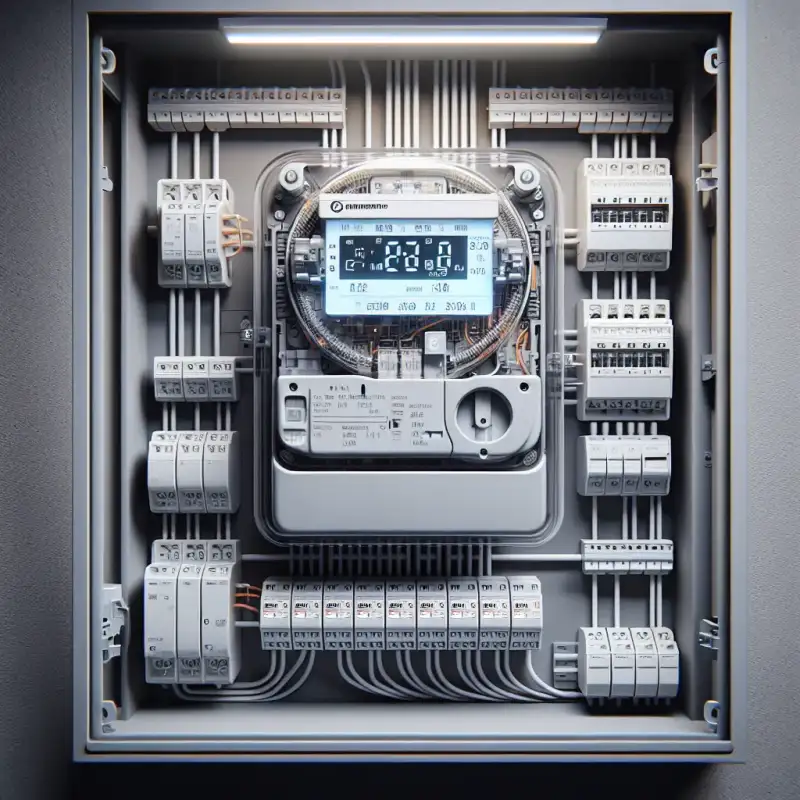 Stromzähler und Netzthema einer Photovoltaikanlage in Köln