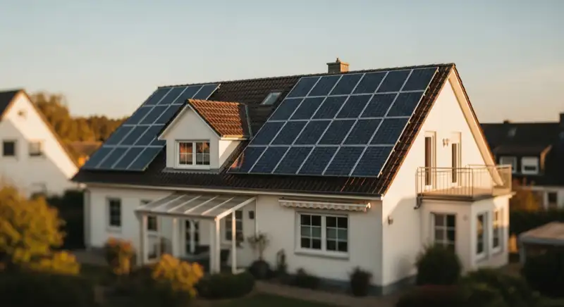 Einfamilienhaus in Wittenberg-Piesteritz mit moderner Photovoltaikanlage auf dem Satteldach