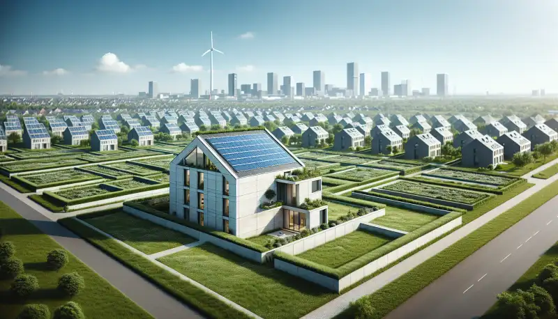 Einfamilienhaus mit Photovoltaikanlage in Mönchengladbach, Niederrhein Landschaft