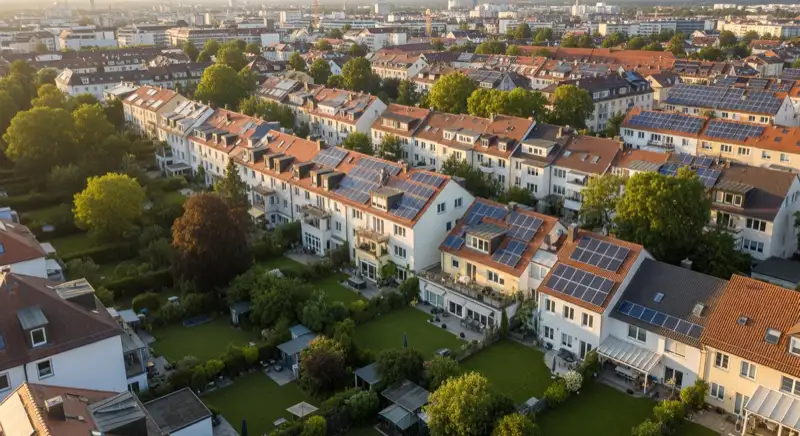 Photovoltaik in Muenchen: Stadtteile Aerial Muenchen