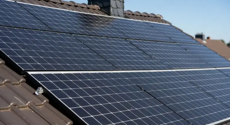 Einfamilienhaus in Neuwied mit monokristallinen Solarmodulen auf 38° Schrägdach