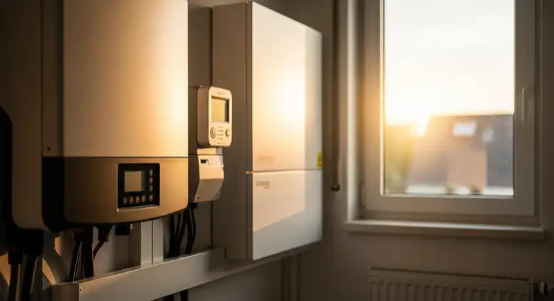 Batteriespeicher im Technikraum eines Neuwieder Einfamilienhauses