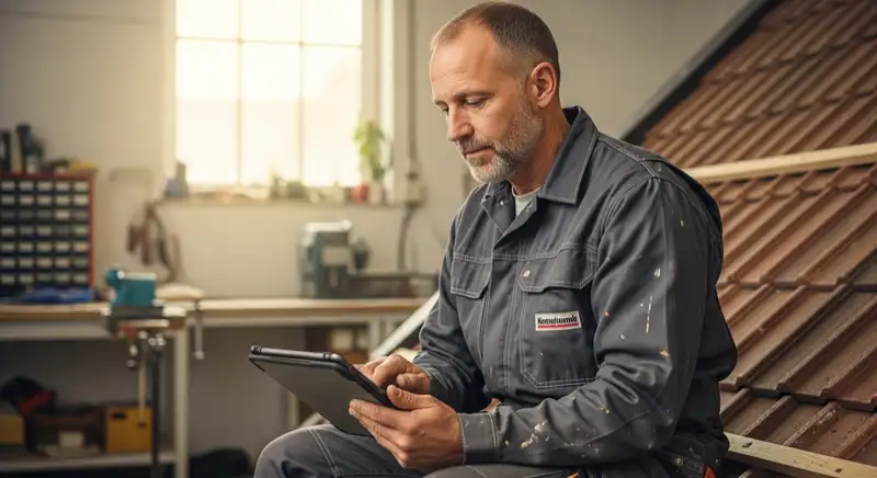 Nahaufnahme moderner Solarmodule auf einem Dach in Oldenburg mit Bäumen im Hintergrund