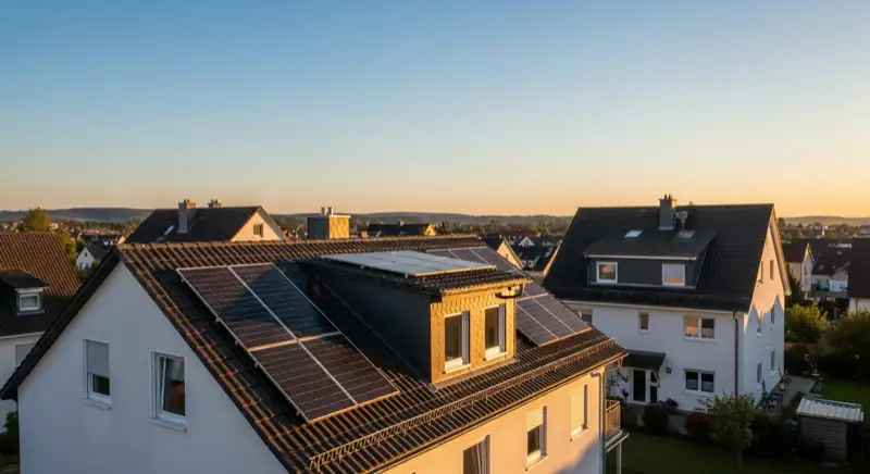 Einfamilienhaus mit geneigtem Solardach in Warstein im Sauerland