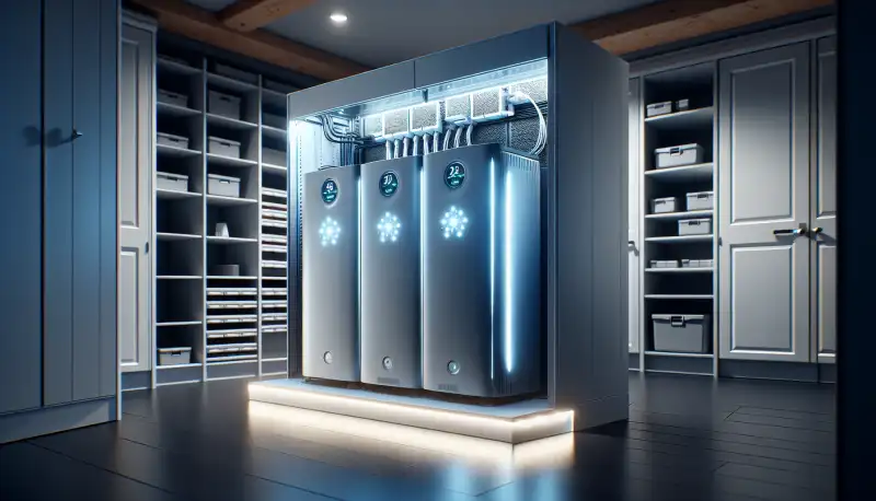 Batteriespeicher im Keller eines Wuppertaler Einfamilienhauses, professionelle Installation