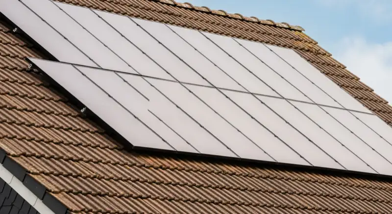 PV Anlage auf einem Bergheimer Einfamilienhaus mit Blick über die Dächer