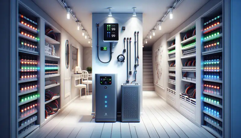 Batteriespeicher im Keller eines Bielefelder Einfamilienhauses