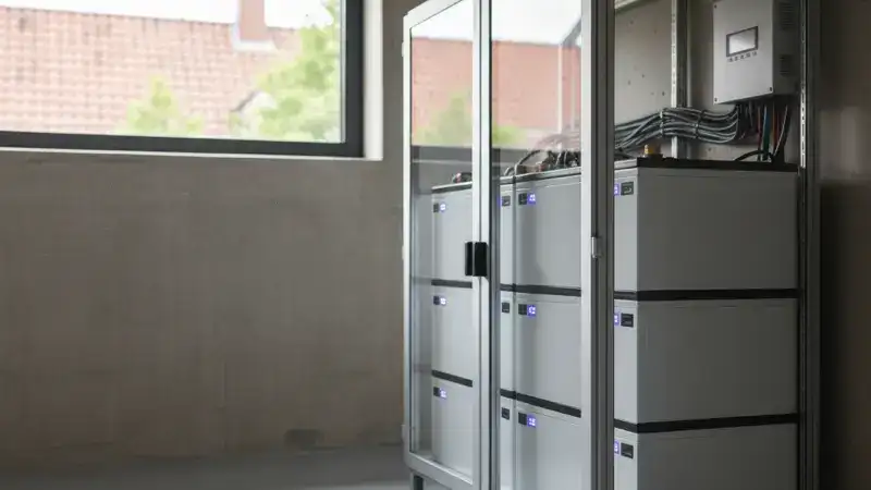 Batteriespeicher im Technikraum eines Bochumer Eigenheims