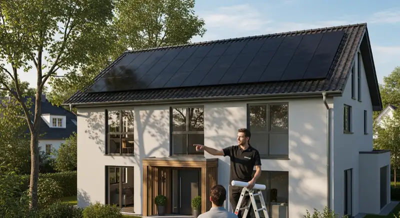 Verschattung bei einer PV-Anlage in Cottbus