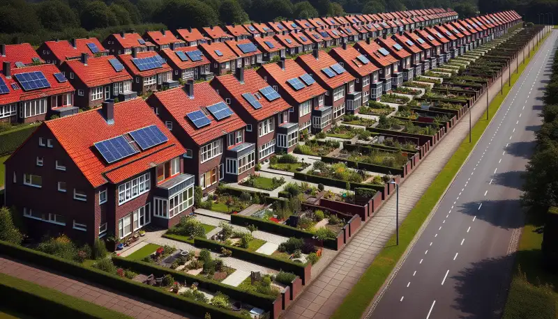 PV Anlage auf einem Flachdach in Dortmund