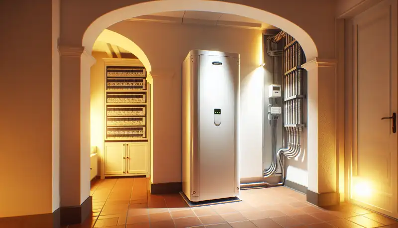 Batteriespeicher im Technikraum eines Duisburger Einfamilienhauses