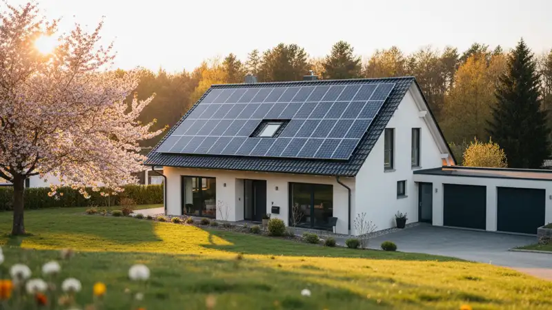 PV-Anlage auf einem Garbsener Wohnhaus mit moderner Modulfläche