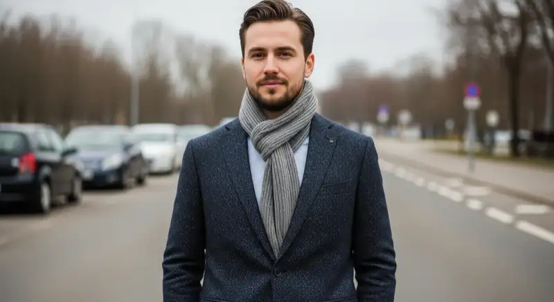 Aerial drone view of typical German residential neighborhood with mixed roof types, red and dark roof tiles, gardens visible, sunny day
