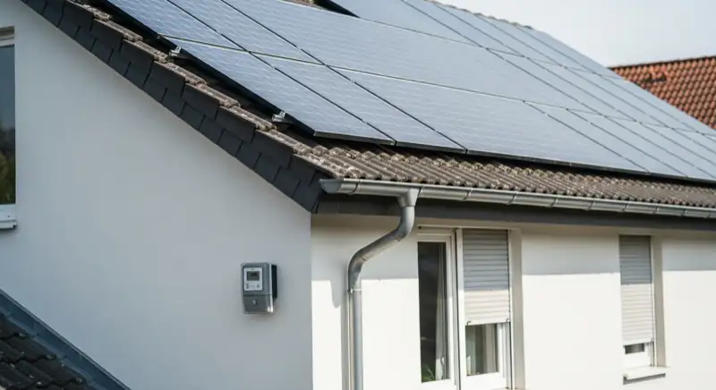 Avacon Techniker bei der Installation eines digitalen Stromzählers für PV-Anlage
