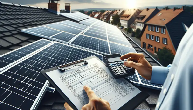 Detailansicht einer PV-Kostenaufstellung für ein Bochumer Eigenheim
