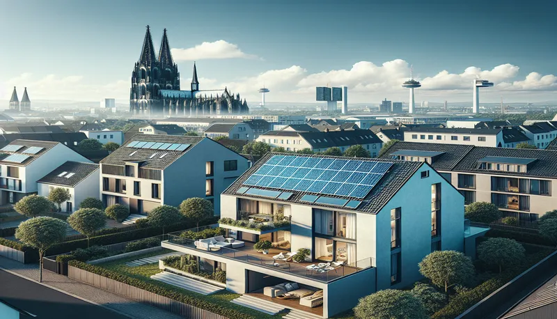 PV-Anlage auf einem Coesfelder Dach mit Blick auf den Dom