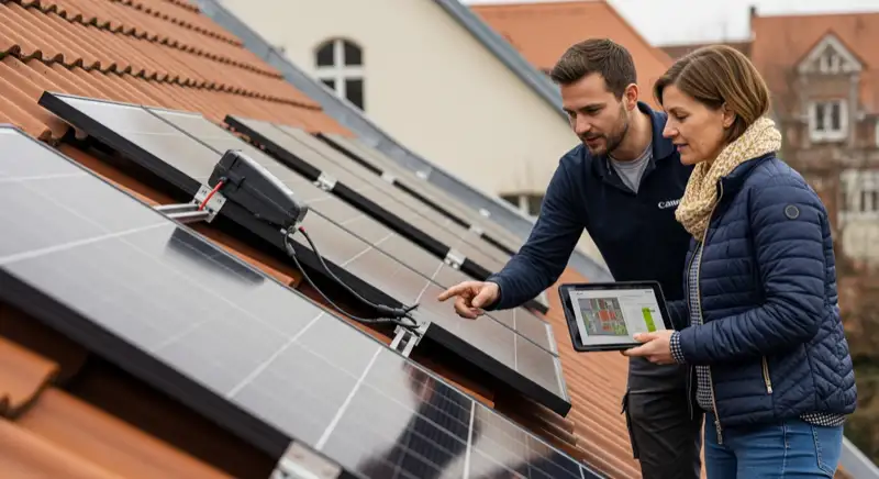 Unterkonstruktion und Dacharbeiten einer PV-Anlage in Cottbus