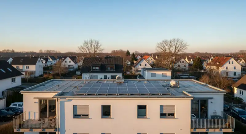Mehrfamilienhaus mit großem Flachdach und PV-Potenzial in Waldersee