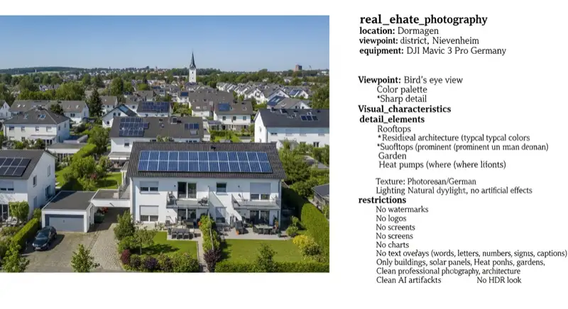 Luftaufnahme von Dormagen-Nievenheim mit Solardächern auf Einfamilienhäusern