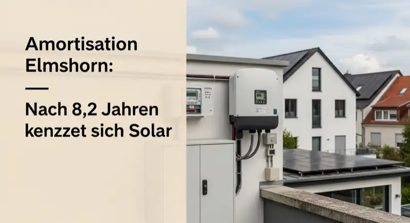 Modern German electrical meter cabinet (Zählerschrank) with smart meter and solar inverter connection, clean technical installation