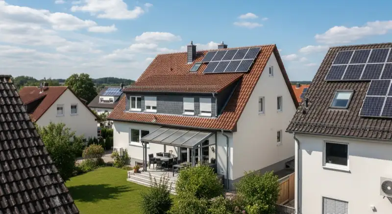 Einfamilienhaus mit großer Dachfläche im Freiberger Umland