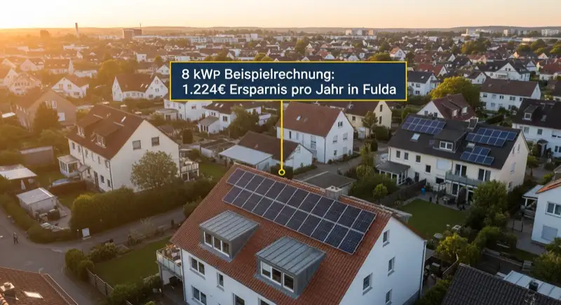 Aerial drone view of typical German residential neighborhood with mixed roof types, red and dark roof tiles, gardens visible, sunny day
