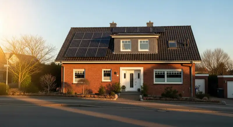 Einfamilienhaus in Hamm mit großer PV-Anlage auf dem Süddach