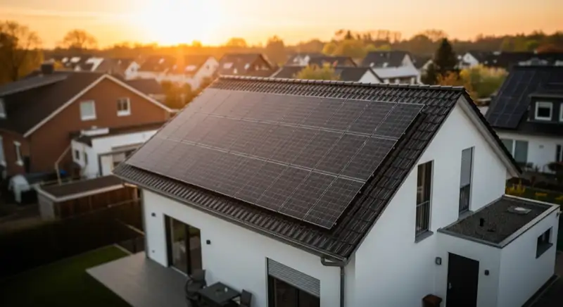 Modernes Einfamilienhaus in Herfords Radewiger Feldmark mit großer PV-Anlage auf Satteldach