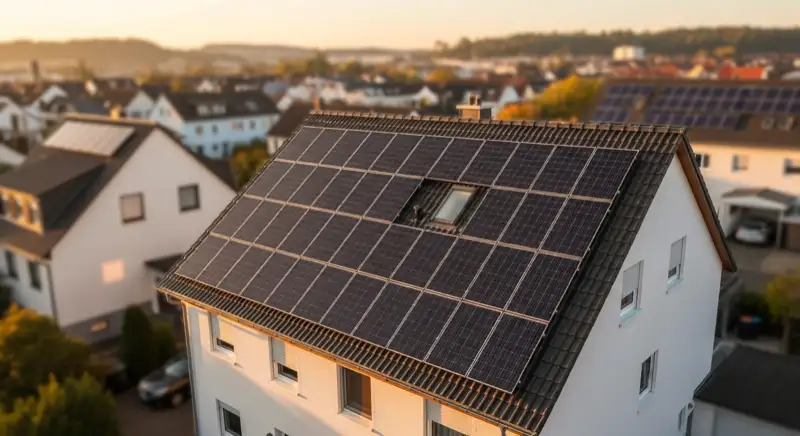 Einfamilienhaus in Mainz-Gonsenheim mit großer PV-Anlage auf Schrägdach
