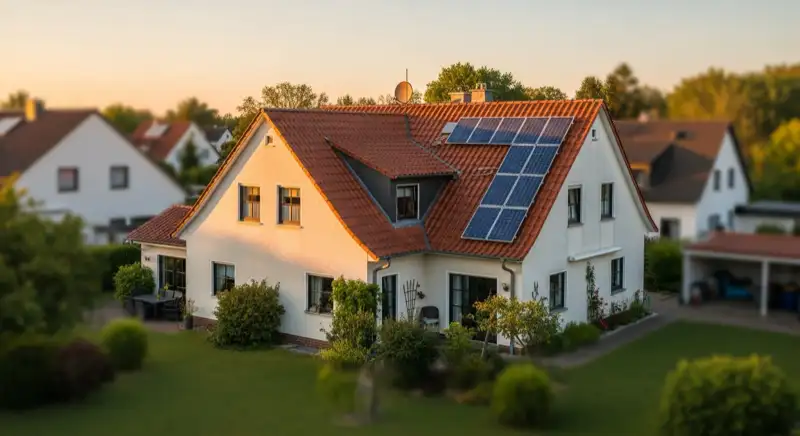 Einfamilienhaus in Meerbusch-Büderich mit 10 kWp PV-Anlage auf Satteldach
