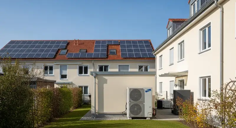 Energieberater der Münchner Solarbörse im Beratungsgespräch mit Hausbesitzern im Bauzentrum München