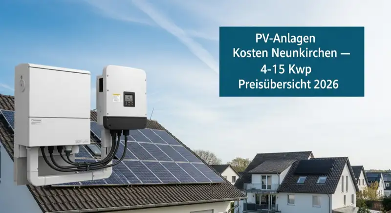 Modern German electrical meter cabinet (Zählerschrank) with smart meter and solar inverter connection, clean technical installation