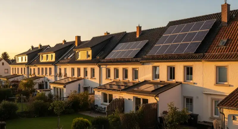 Historische Bergarbeitersiedlung in Neunkirchen-Kohlhof mit denkmalgeschützten Reihenhäusern